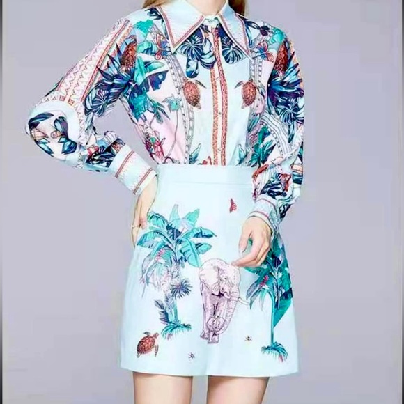 SET blouse and skirt - Picture 1 of 6